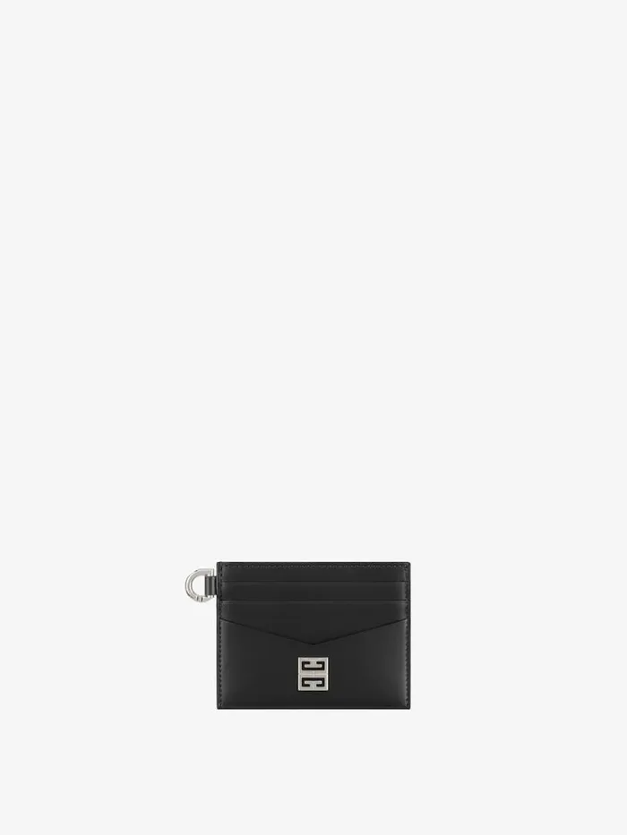4g Card Holder In Box Leather Black Women Givenchy Wallets and Card Holders