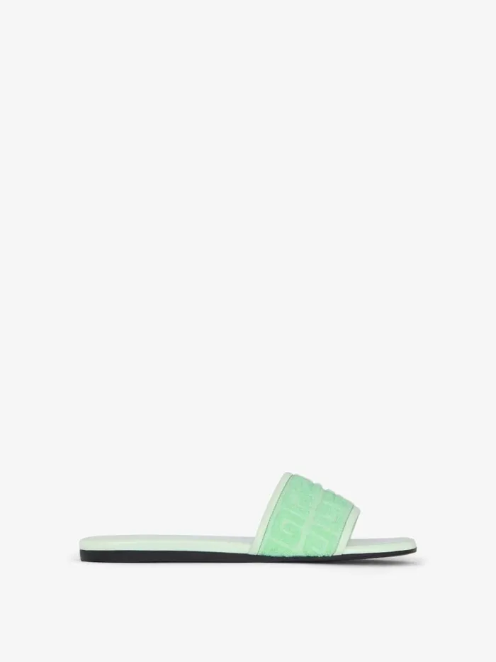 4g Flat Mules In 4g Cotton Towelling Aqua Green Women Givenchy Slides and Sandals 4g Flat Mules In 4g Cotton Towelling Aqua Green Women Givenchy Slides and Sandals