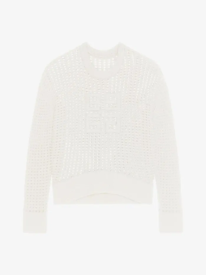 4g Sweater In Wool And Cashmere White Women Givenchy Sweaters