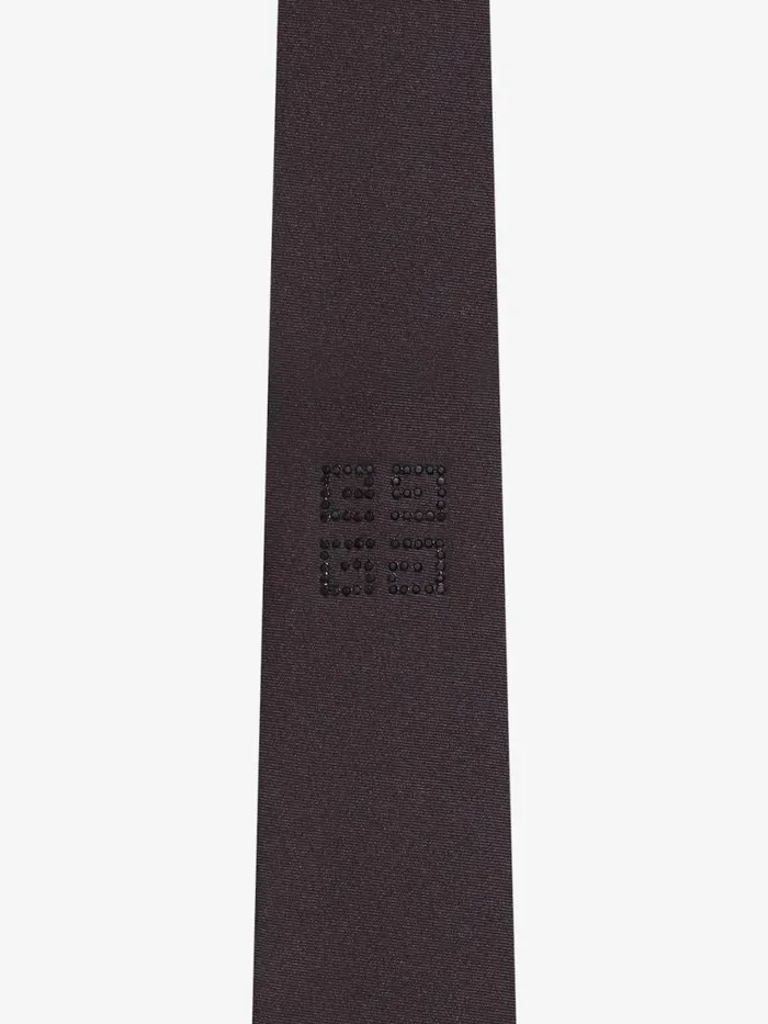 4g Tie In Silk With Rhinestones Black Men Givenchy Scarves and Ties