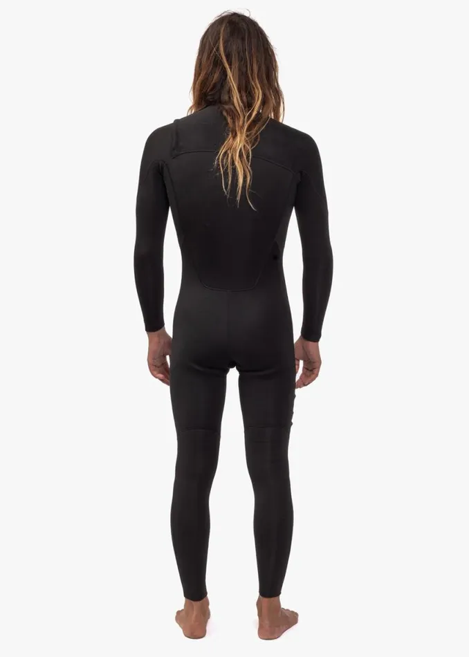 7 Seas 43 Full Chest Zip Wetsuit Tonal Logos Stealth Men Vissla Wetsuits
