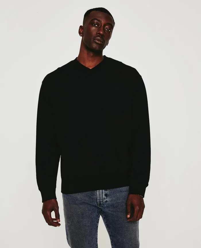 AG Jeans Arc Vee True Black Men Sweatshirts