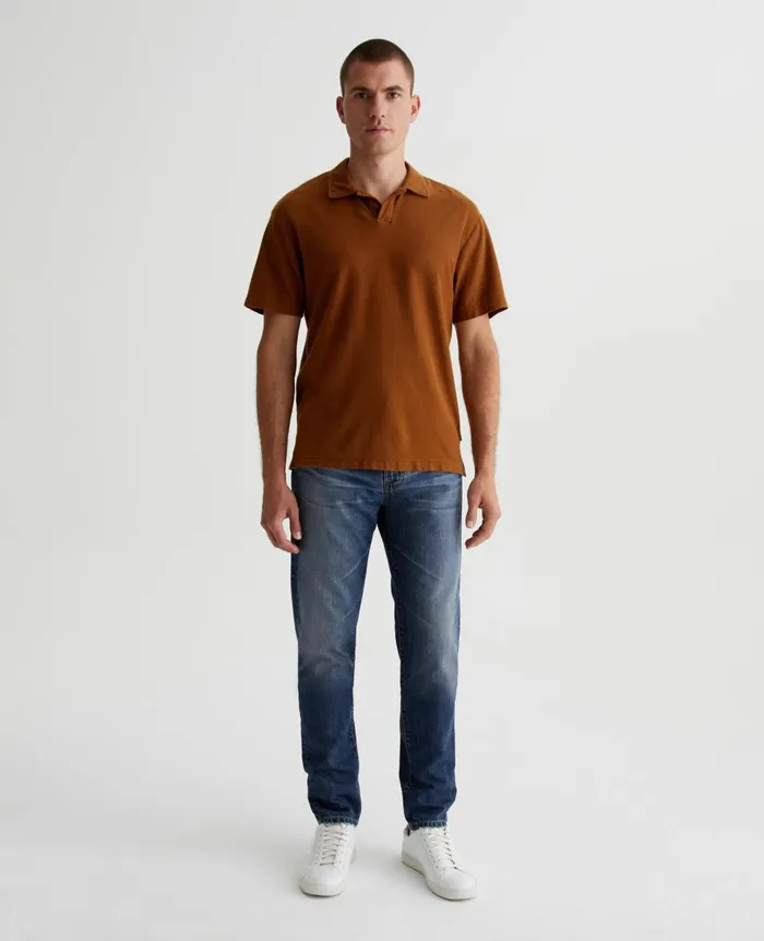 AG Jeans Bryce Johnny Collar Tree Bark Men Polos AG Jeans Bryce Johnny Collar Tree Bark Men Polos