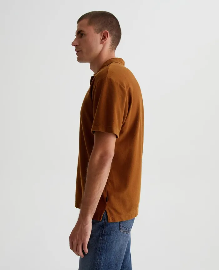 AG Jeans Bryce Johnny Collar Tree Bark Men Polos AG Jeans Bryce Johnny Collar Tree Bark Men Polos