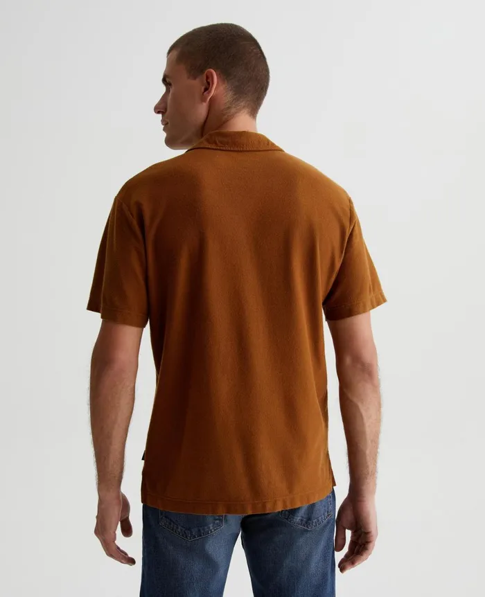 AG Jeans Bryce Johnny Collar Tree Bark Men Polos AG Jeans Bryce Johnny Collar Tree Bark Men Polos