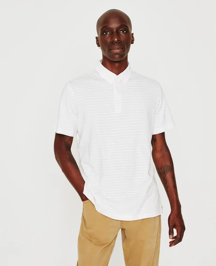 AG Jeans Bryce Polo True Whiterose Fog Men Polos