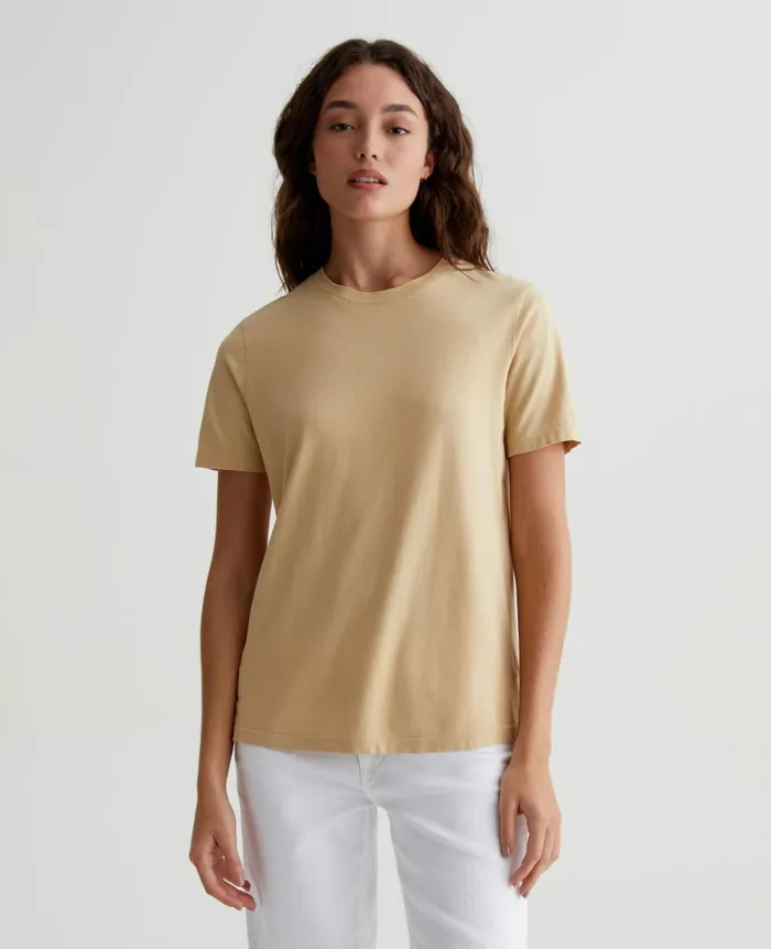 AG Jeans Jagger Crew Wheat Fields Women Tees and Tanks