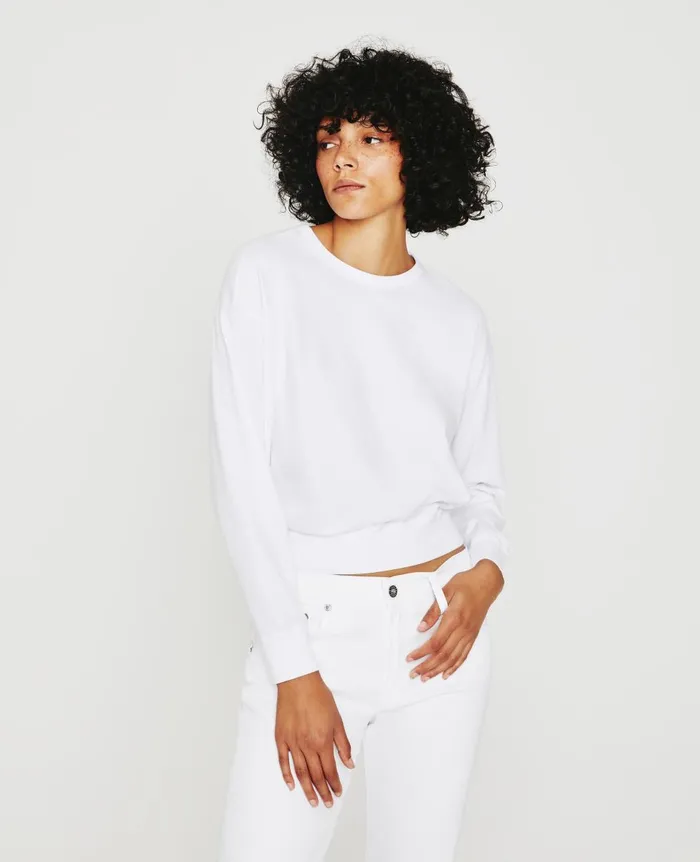AG Jeans Karter Pullover True White Women Sweatshirts