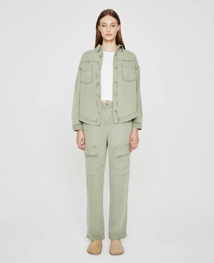 AG Jeans Mabel Jacket Sulfur Fresh Eucalyptus Women Tops and Shirts