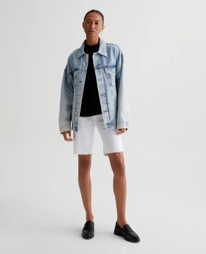 AG Jeans Nikki Short 1 Year Classic White Women Denim