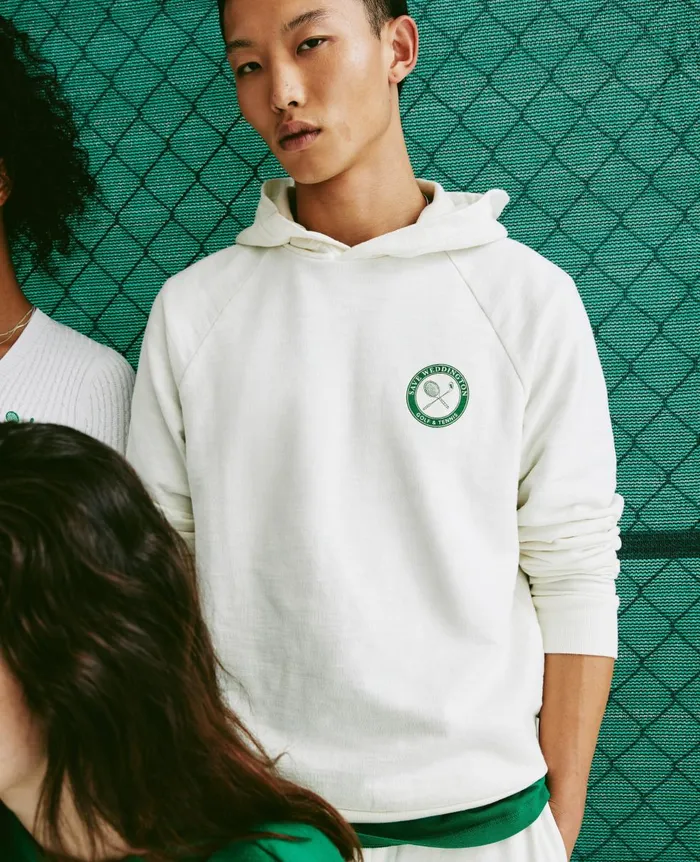 AG Jeans Weddington Hoodie Weddington Crest White Clay Men Sweatshirts