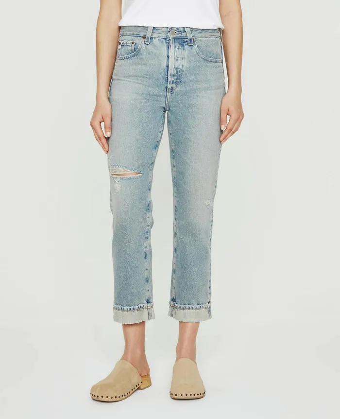 Alexxis Crop 21 Years Road Trip Destructed Women AG Jeans Denim Alexxis Crop 21 Years Road Trip Destructed Women AG Jeans Denim