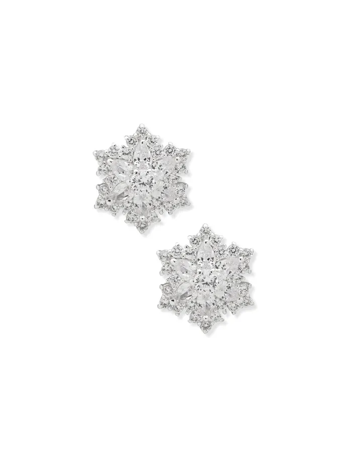 Anne Klein Button Snowflake Pierced Earrings Silver Tone Women Watches 038 Jewelry Anne Klein Button Snowflake Pierced Earrings Silver Tone Women Watches 038 Jewelry