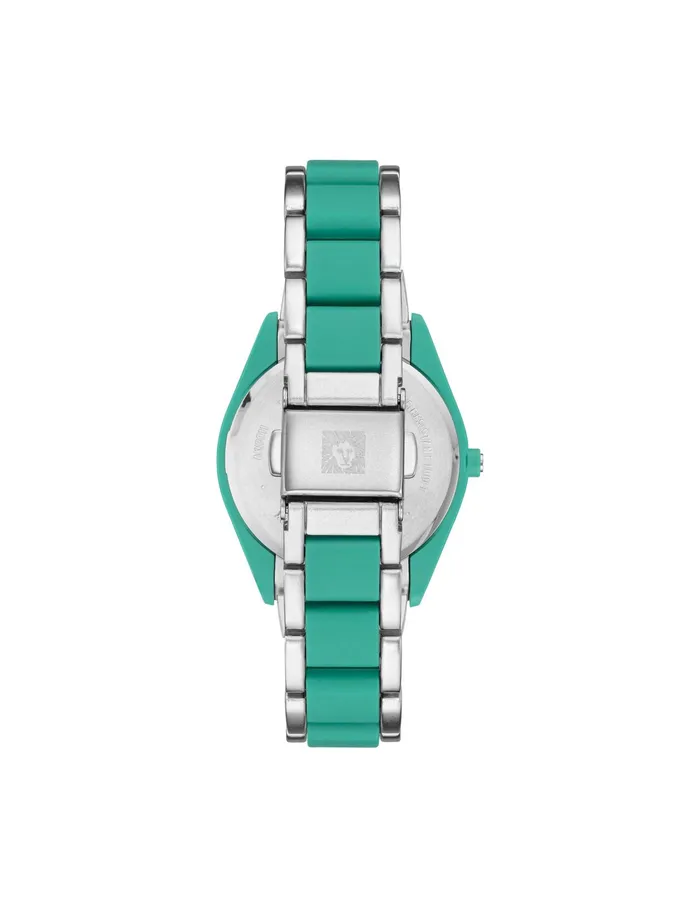 Anne Klein Consider It Solar Recycled Ocean Plastic Bracelet Watch Green Women Watches 038 Jewelry