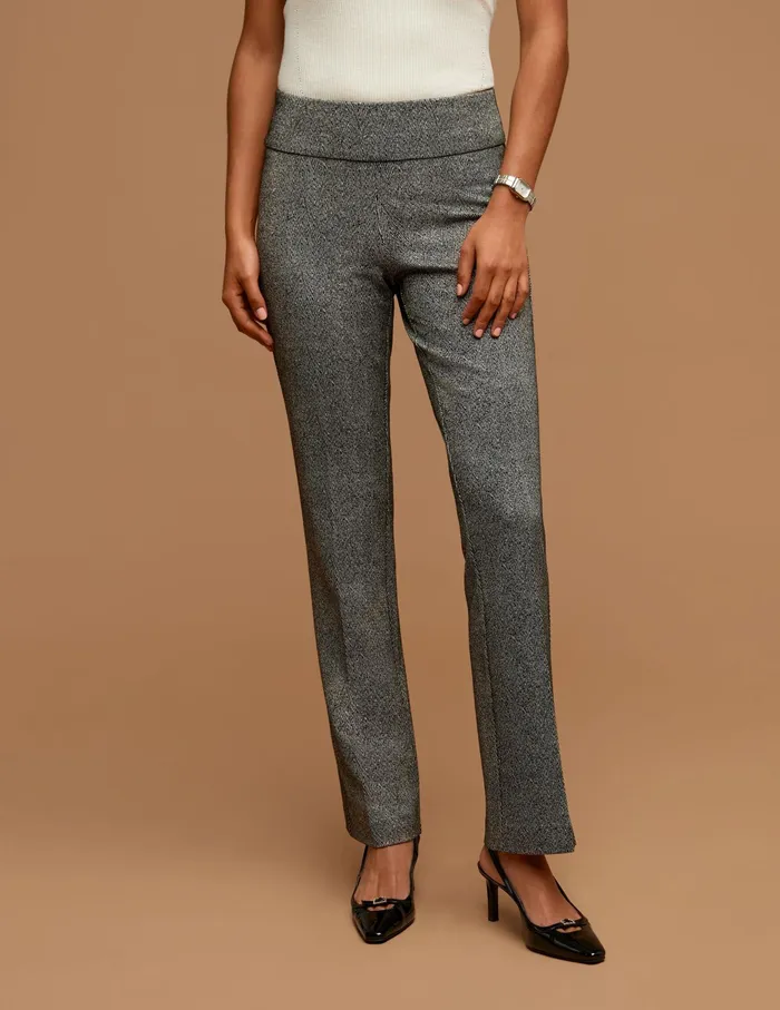 Anne Klein High Rise Pull On Boot Leg Pant Anne Black Multi Women Clothing