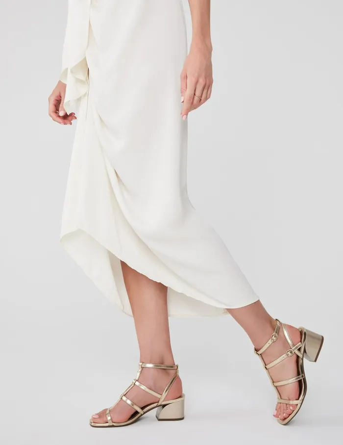 Anne Klein Mecca Dress Sandal Gold Women Shoes