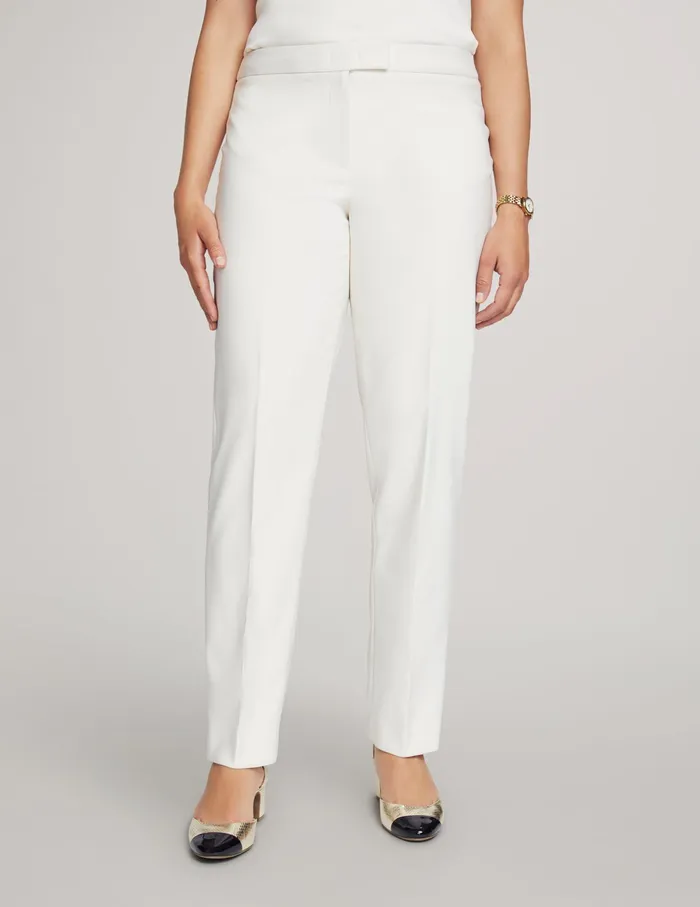 Anne Klein Petite Anne Contour Stretch Bowie Pant Anne White Women Clothing