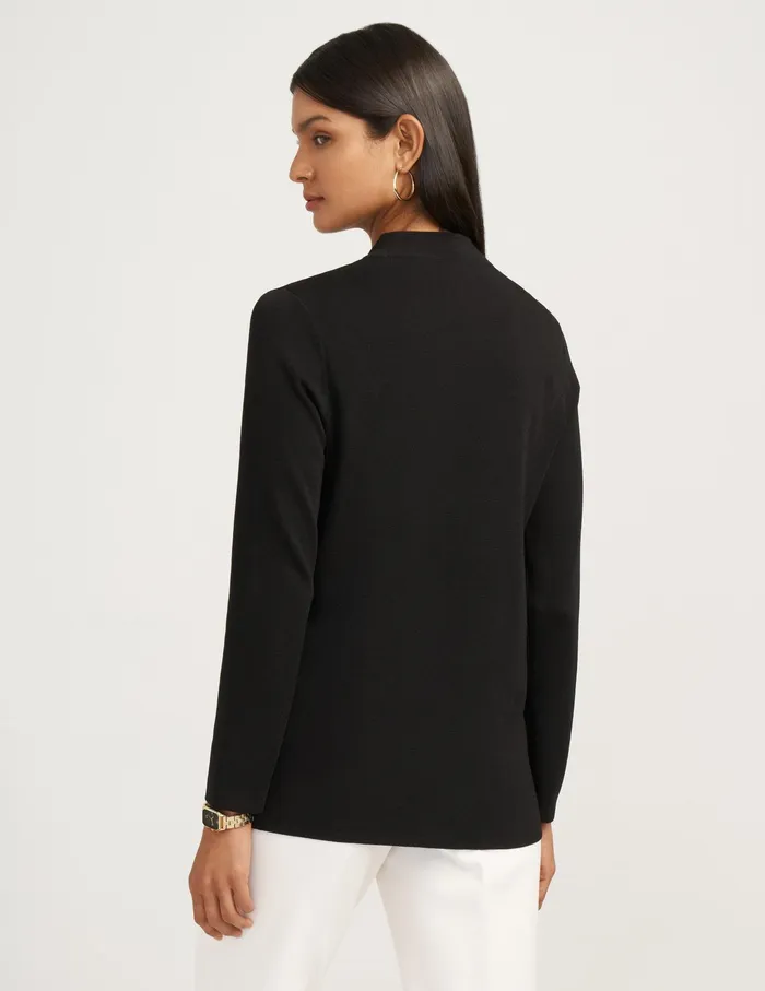 Anne Klein Petite Two Pocket Malibu Cardigan Anne Black Women Clothing