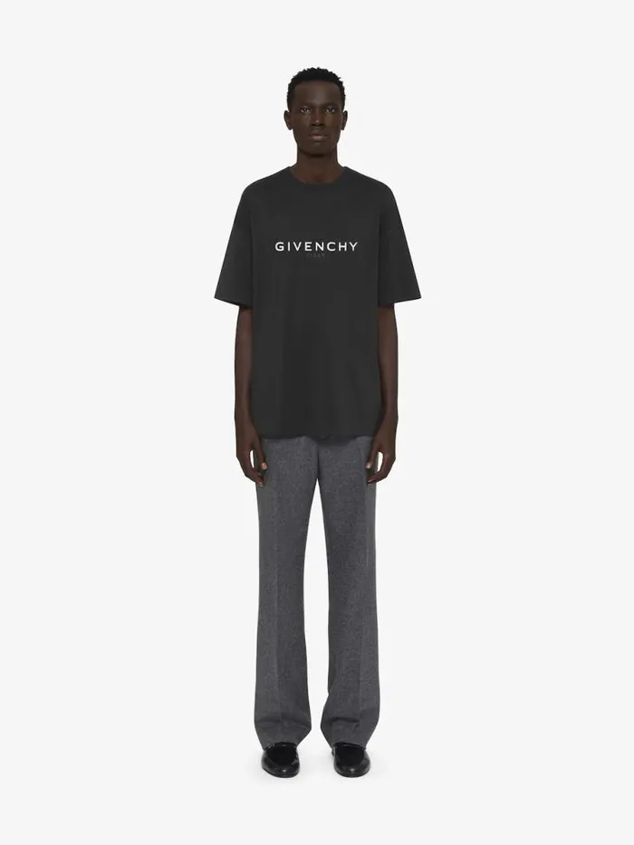 Archetype Slim Fit TShirt In Cotton Charcoal Men Givenchy TShirts