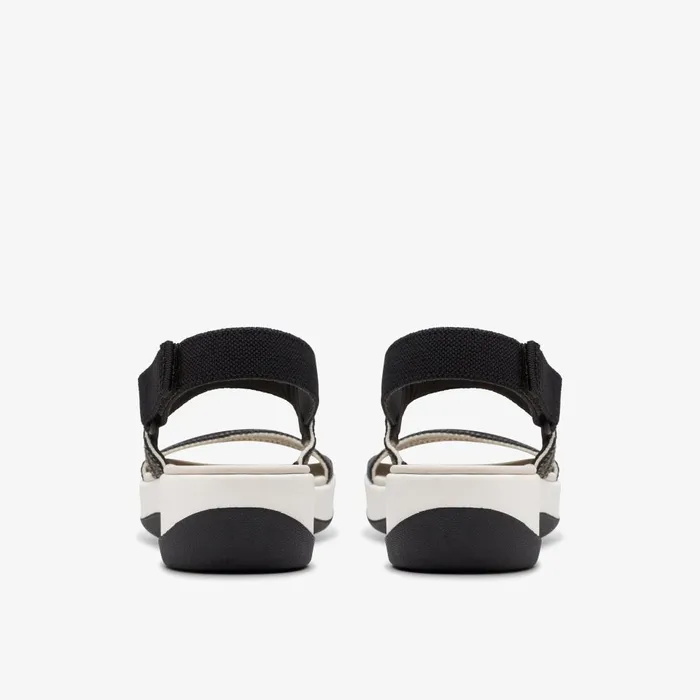 Arla Stroll Black Combination Women Clarks Sandals and Flip Flops