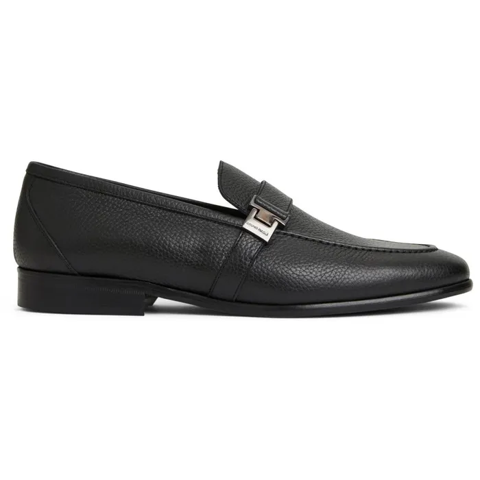 Arlo Slip On Side Bit Loafer Black Leather Men Bruno Magli Casual Shoes