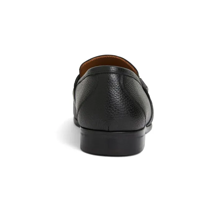 Arlo Slip On Side Bit Loafer Black Leather Men Bruno Magli Casual Shoes