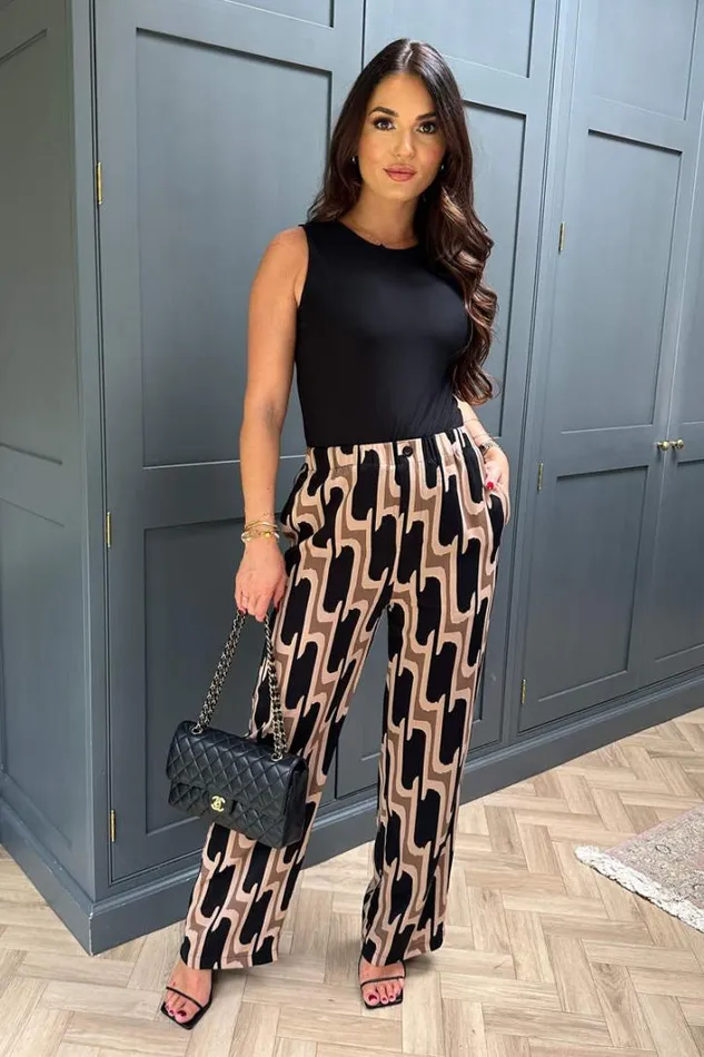 AX Paris Multi Printed Geometric Trousers Trousers and Leggings