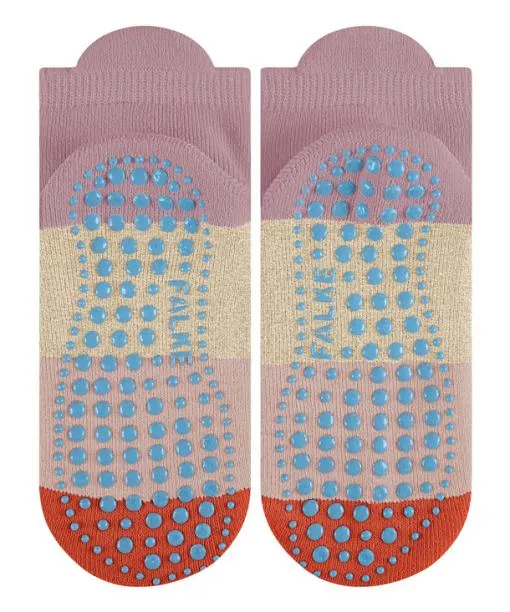 Babies and Kids Colour Block Kids House Socks Brick FALKE House Socks