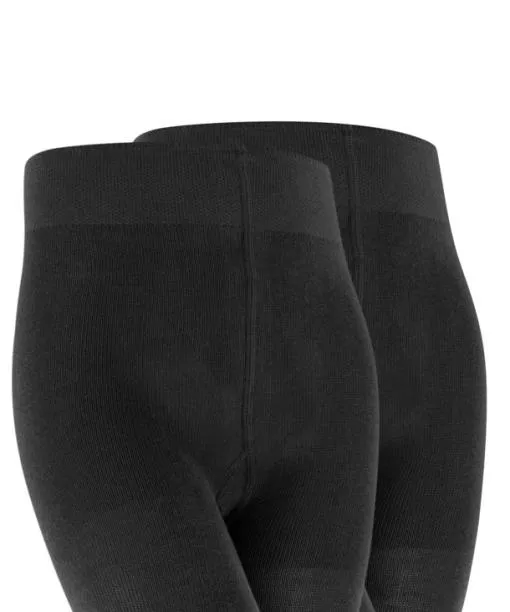 Babies and Kids Family 2Pack Kids Tights Black FALKE Tights and Leggings