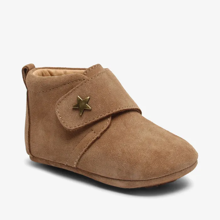 BABY Slippers bisgaardshoes baby star camel Brown