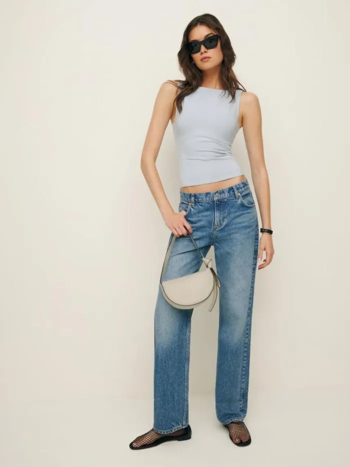 Bags The Reformation Carlotta Shoulder Bag Almond