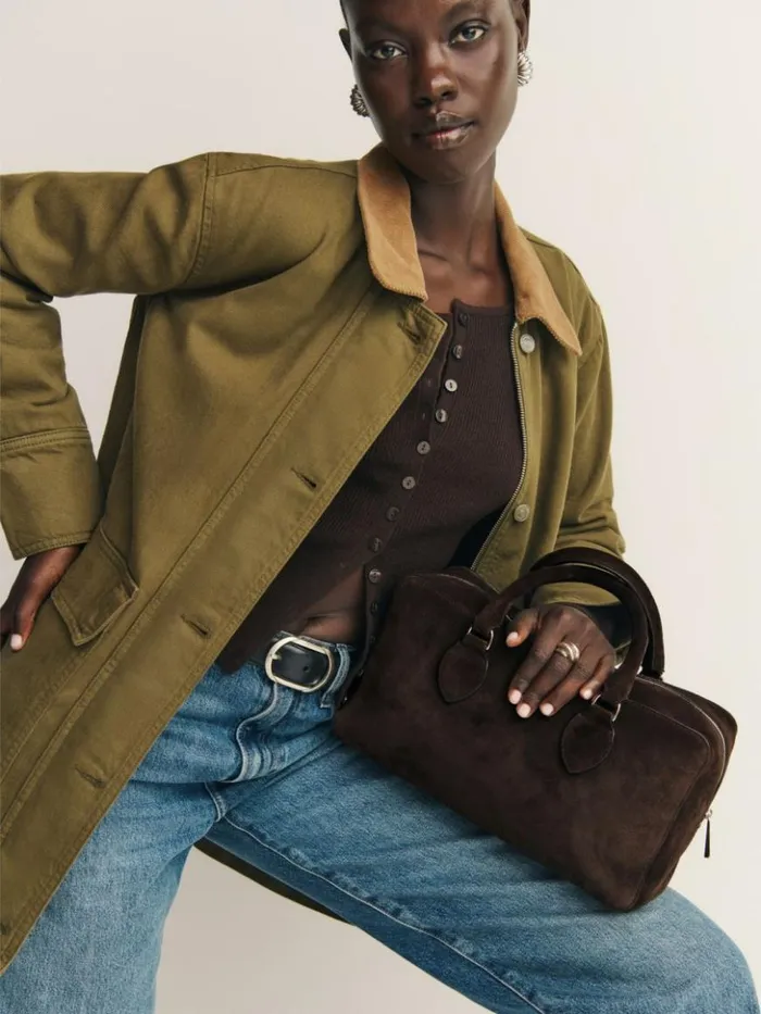 Bags The Reformation Medium Patrizia Bag Boss Suede