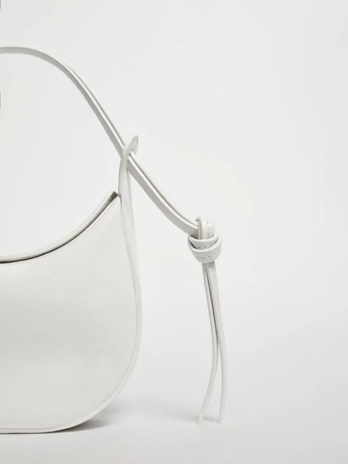 Bags The Reformation Mini Rosetta Shoulder Bag White Leather