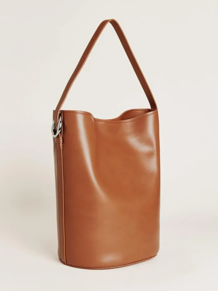 Bags The Reformation Seleena Bucket Bag Lido Leather