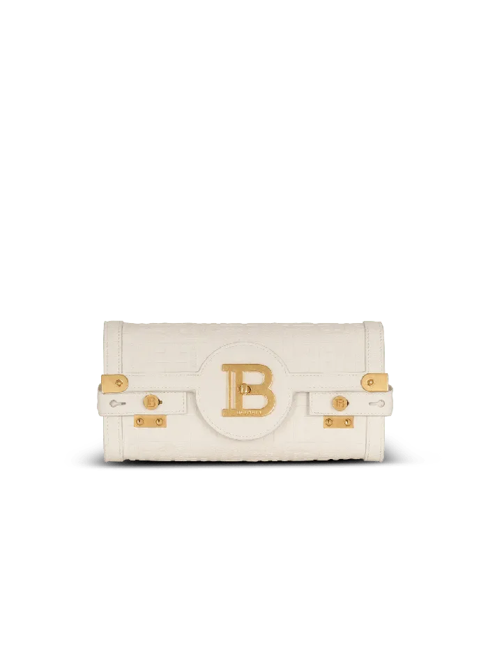Balmain Crossbody Bags Women BBuzz 23 Monogrammed Grained Leather Clutch Beige Balmain Crossbody Bags Women BBuzz 23 Monogrammed Grained Leather Clutch Beige
