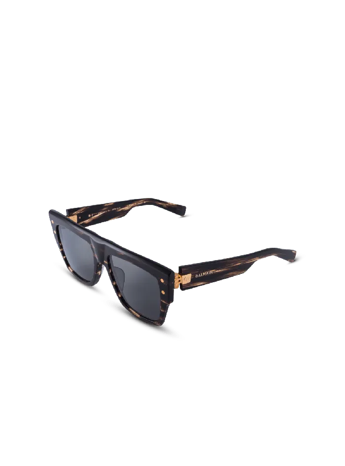 Balmain Eyewear Men Acetate BI Sunglasses Brown Balmain Eyewear Men Acetate BI Sunglasses Brown