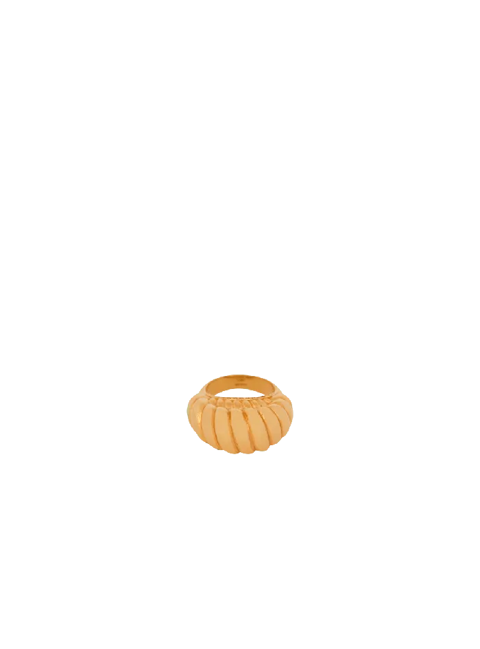 Balmain Fashion Jewelry Women Snail Ring In Brass And Crystals Gold