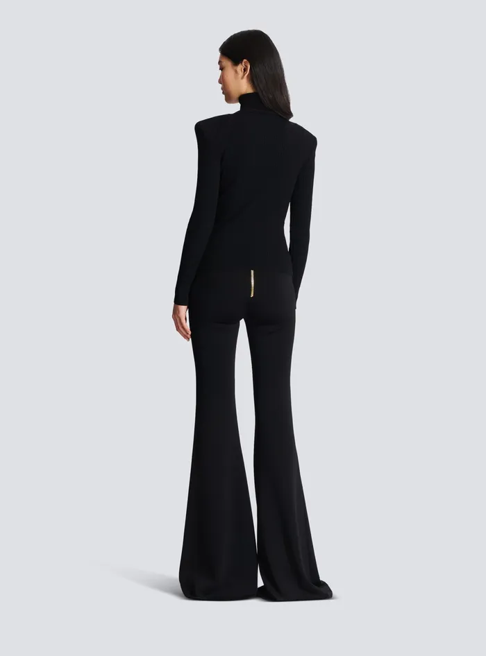 Balmain Knitwear Women Knit Jumper With Gold Buttons Black