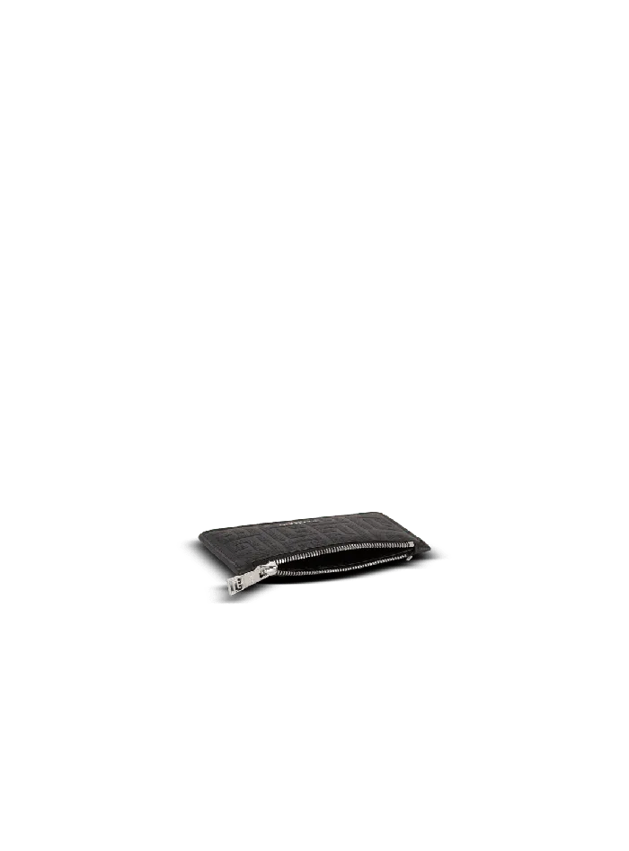 Balmain Small Leather Goods Men Leather Purse Black