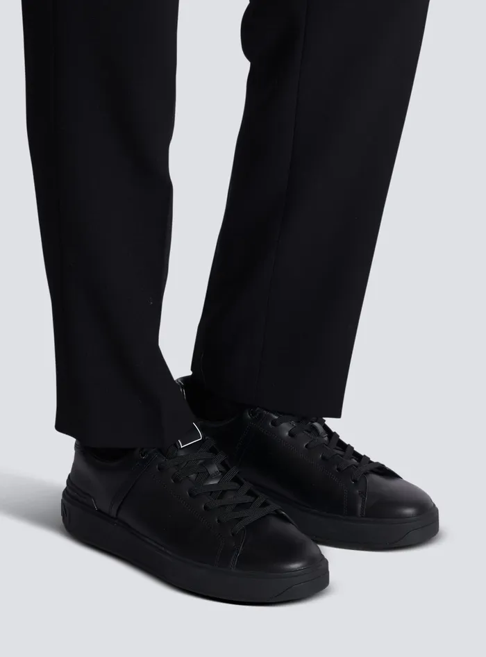 Balmain Sneakers Men BCourt Trainers In Calfskin Black