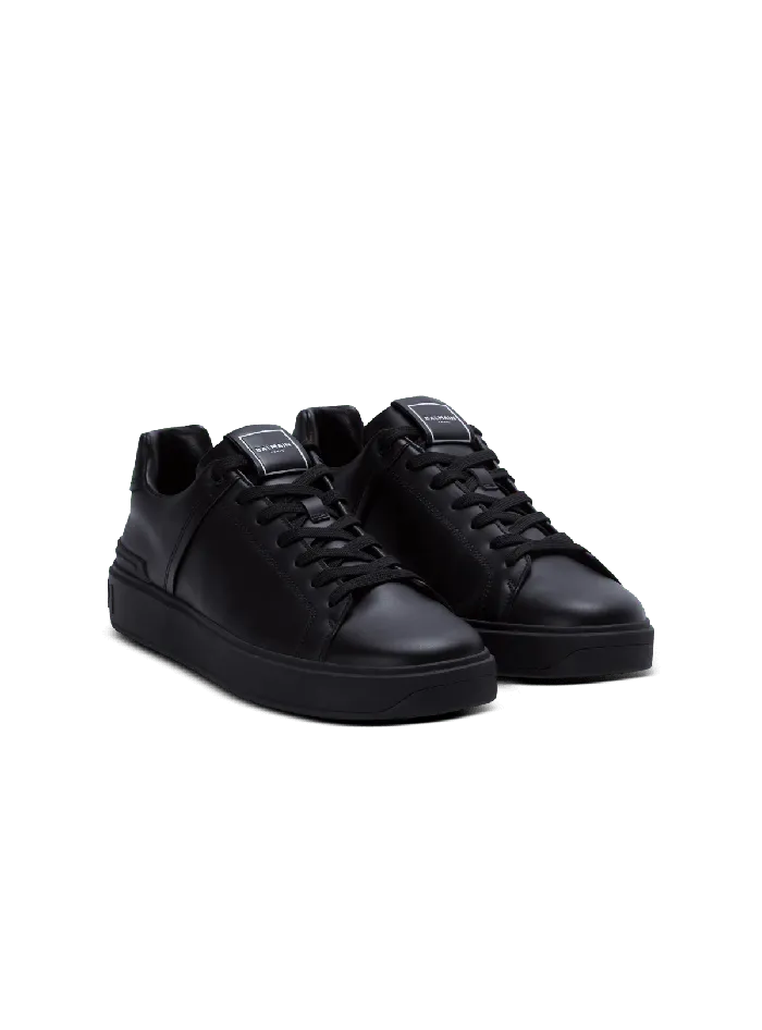 Balmain Sneakers Men BCourt Trainers In Calfskin Black