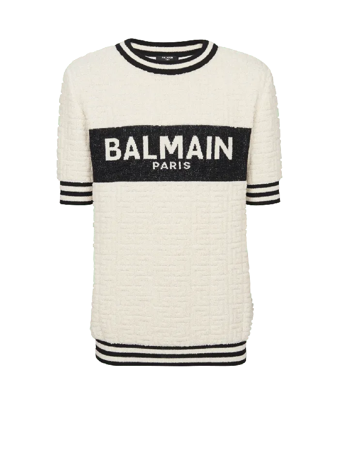 Balmain TShirts Men Cotton Terry Tshirt White