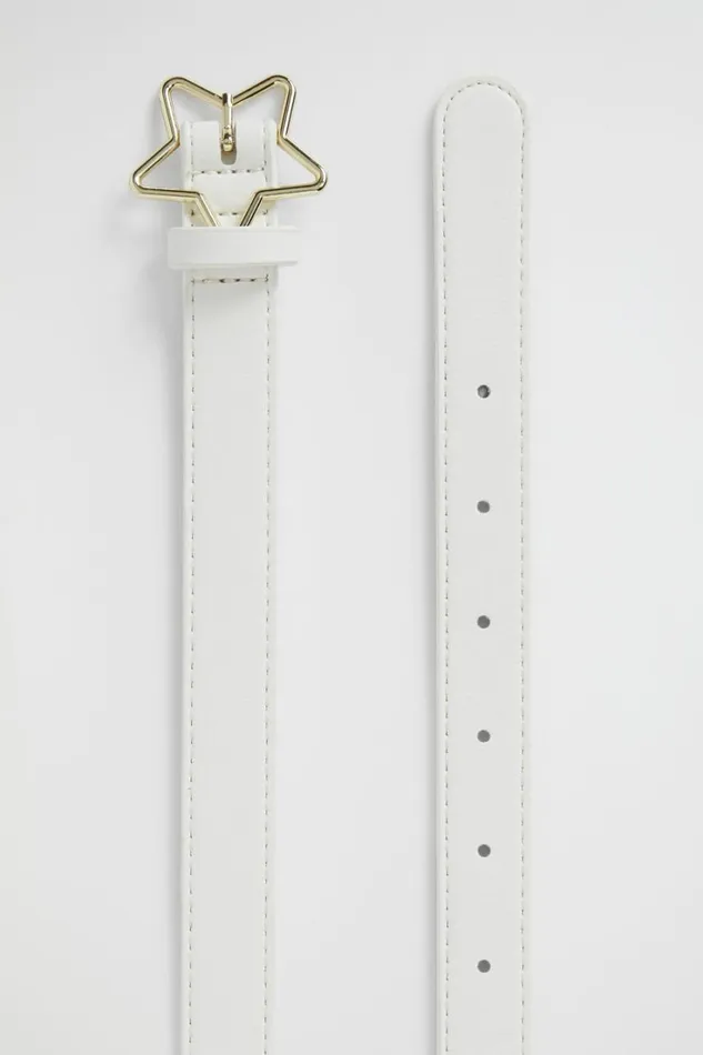Belts Girl Seed Heritage Star Belt White