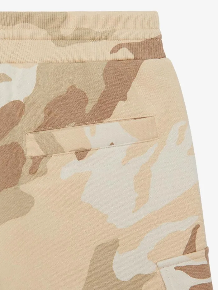 Bermuda Shorts In Fleece With Camo Print Creambeige Kids Givenchy
