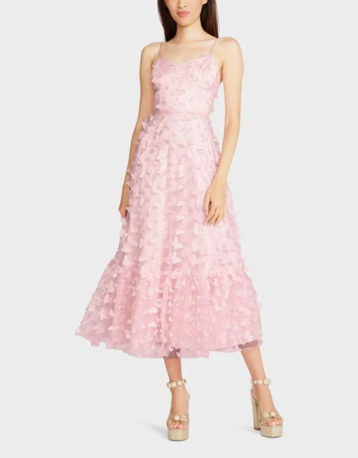 Betsey Johnson Women BETSEYS BUTTERFLY MAXI DRESS PINK Pink