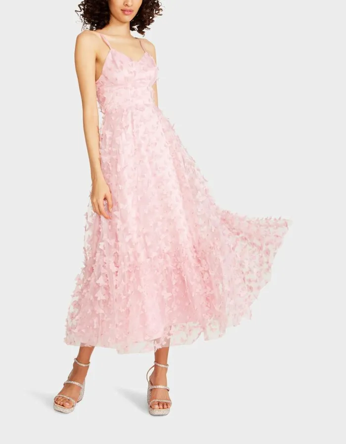 Betsey Johnson Women BETSEYS BUTTERFLY MAXI DRESS PINK Pink
