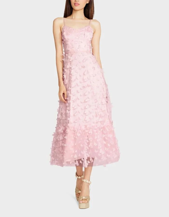 Betsey Johnson Women BETSEYS BUTTERFLY MAXI DRESS PINK Pink