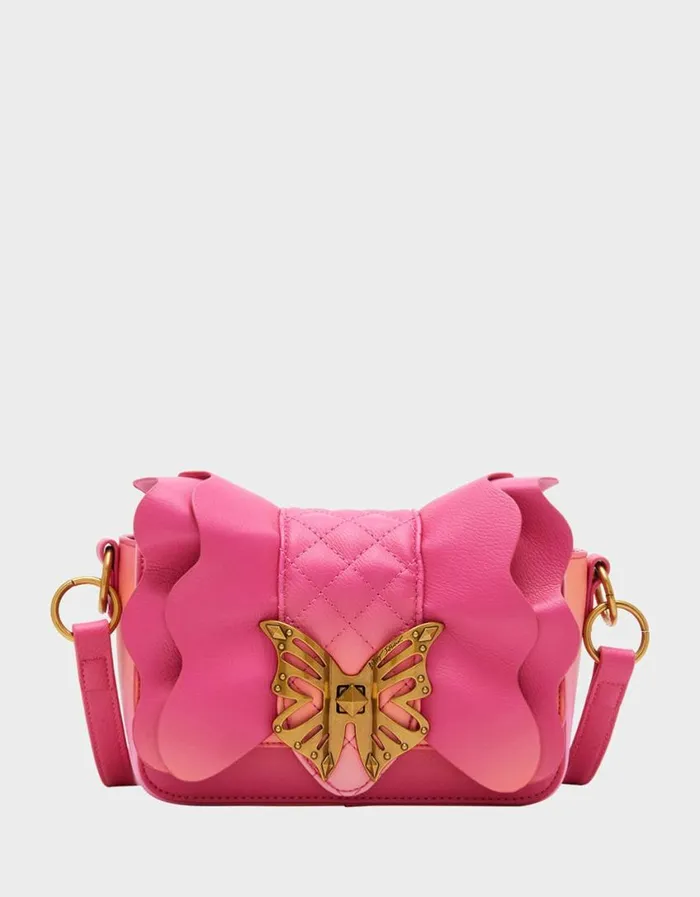 Betsey Johnson Women FLIGHTS OF FANCY RUFFLE PINK MULTI Pink Multi