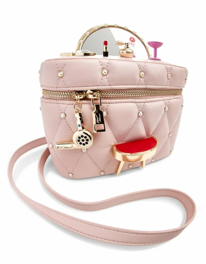 Betsey Johnson Women KITSCH MIRROR MIRROR VANITY CROSSBODY BLUSH Betsey Johnson Women KITSCH MIRROR MIRROR VANITY CROSSBODY BLUSH