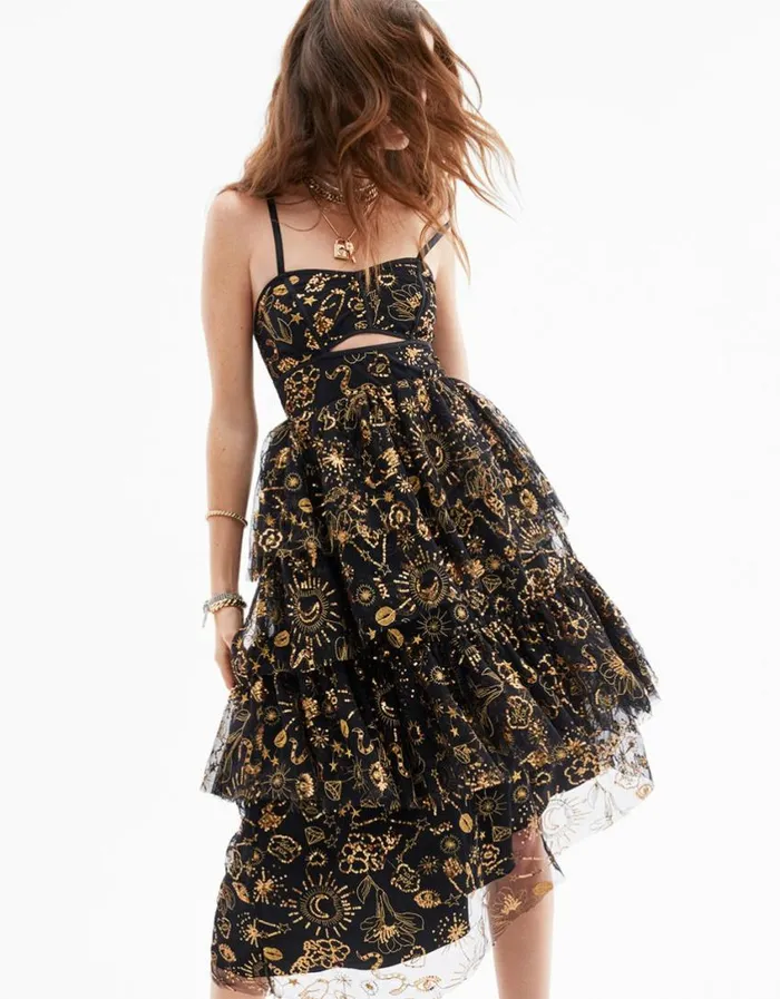 Betsey Johnson Women LORI TULLE DRESS BLACK Black